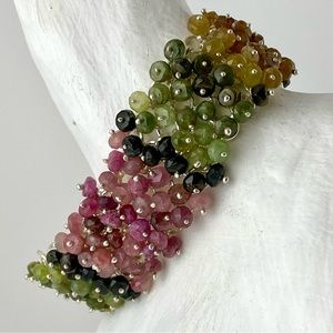 New Tourmaline Multi-Stone Cluster Bracelet